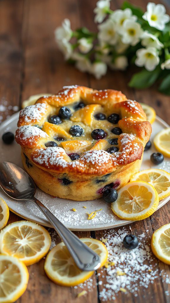 lemon blueberry dessert dish