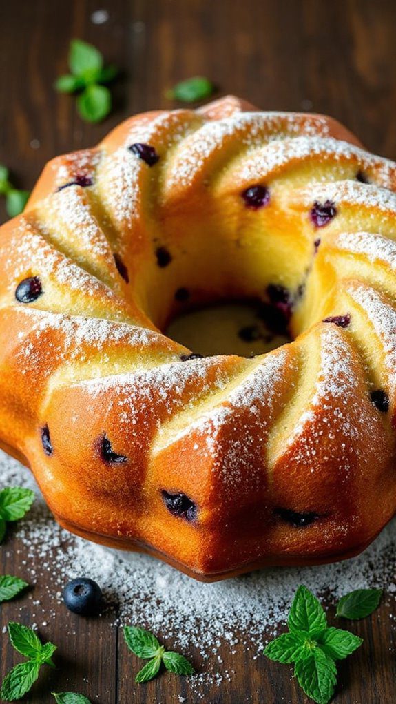 lemon blueberry flavored bundt cake