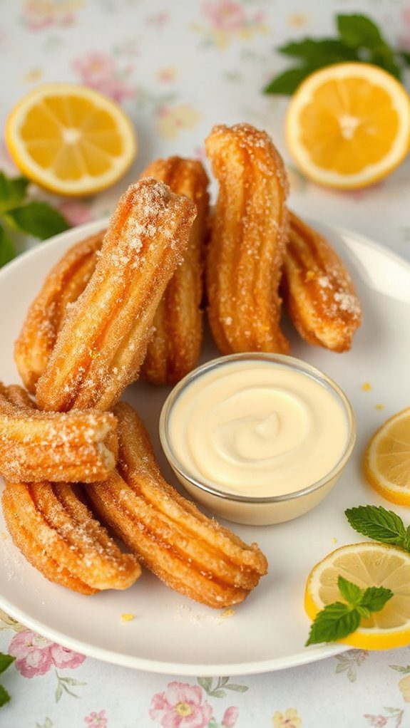 lemon churros with dip