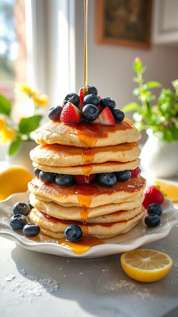 lemon flavored ricotta pancake recipe