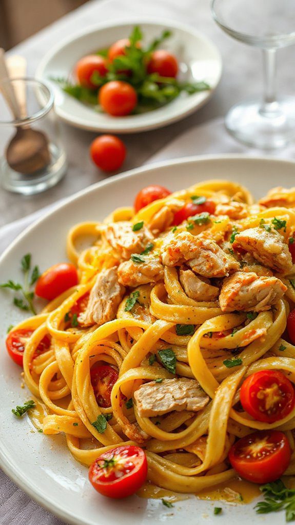 lemon garlic chicken fettuccine