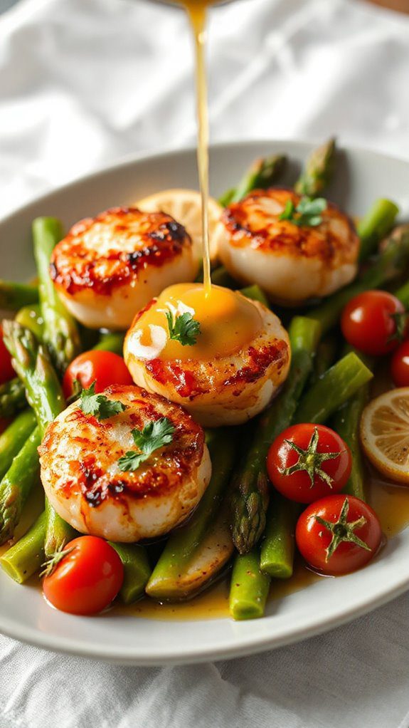 lemon garlic scallops dish lemon garlic scallops dish