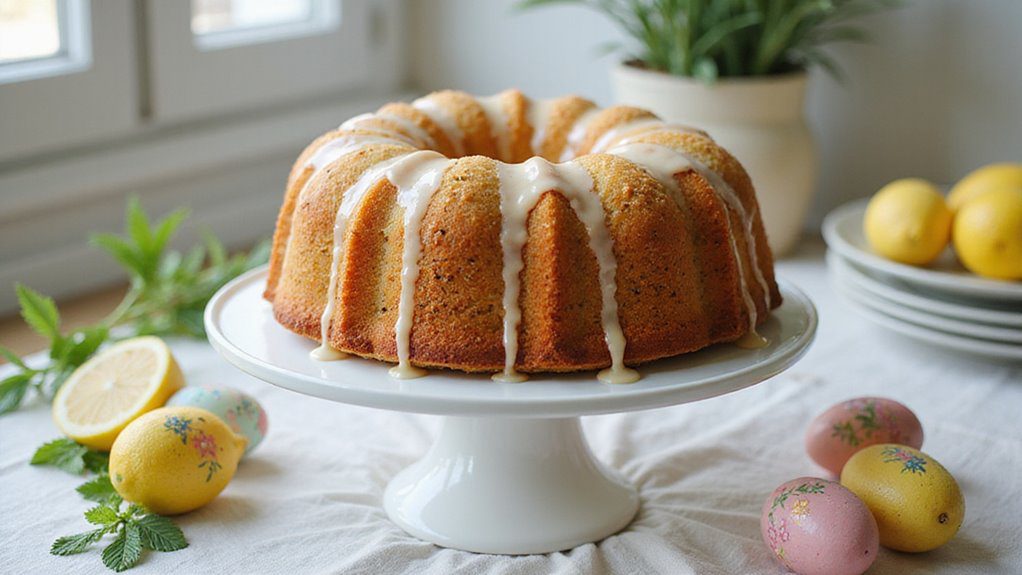 lemon glazed poppy seed cake