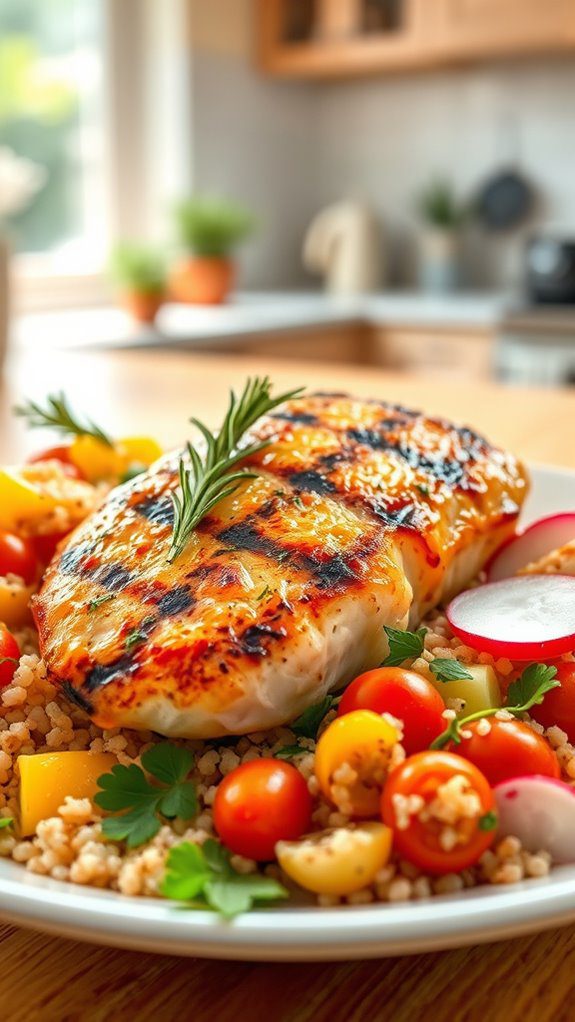 lemon herb chicken quinoa salad