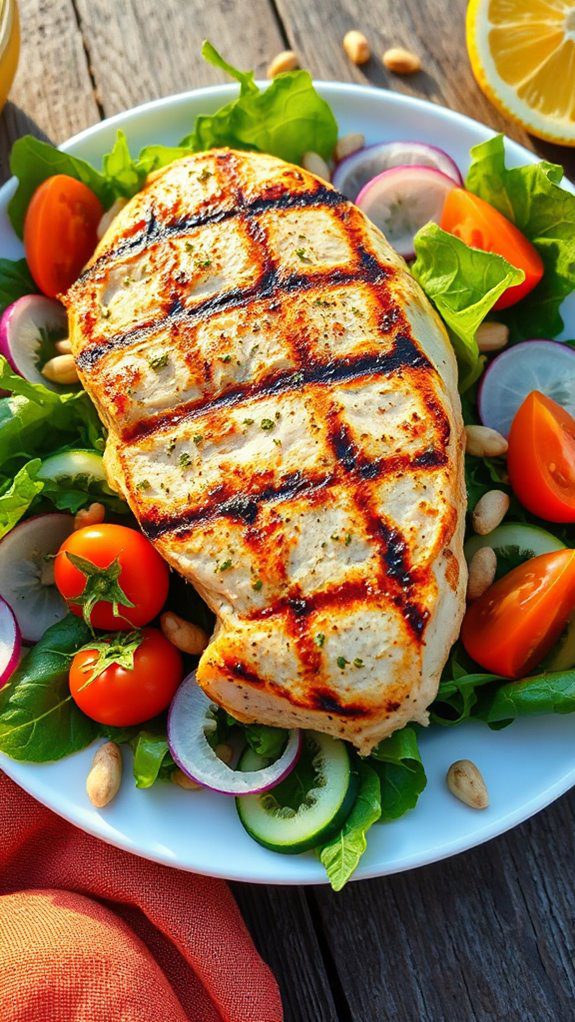 lemon herb grilled chicken salad
