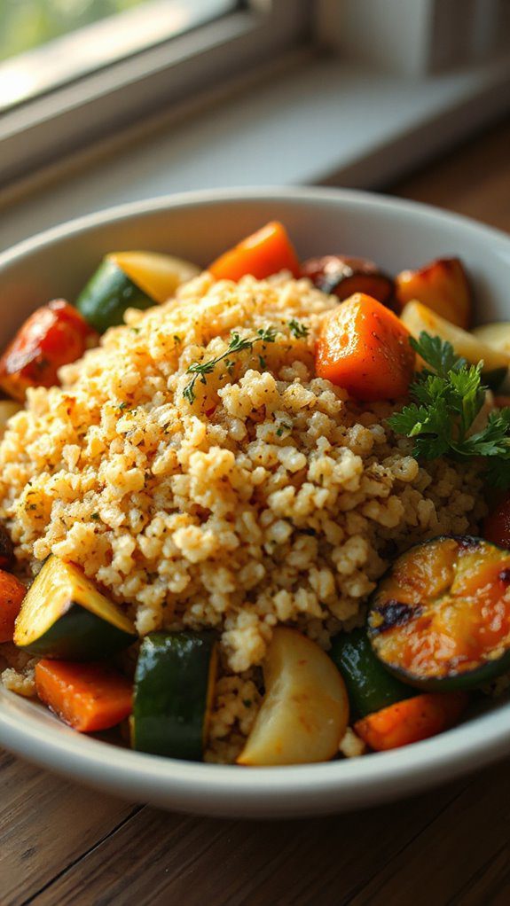 lemon herb quinoa dish