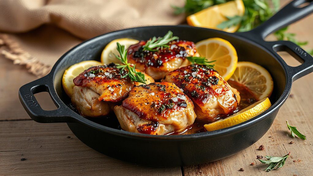 lemon herb roasted thighs