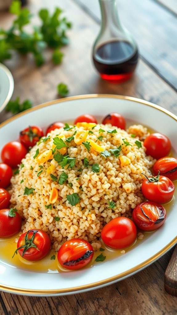 lemon infused quinoa dish
