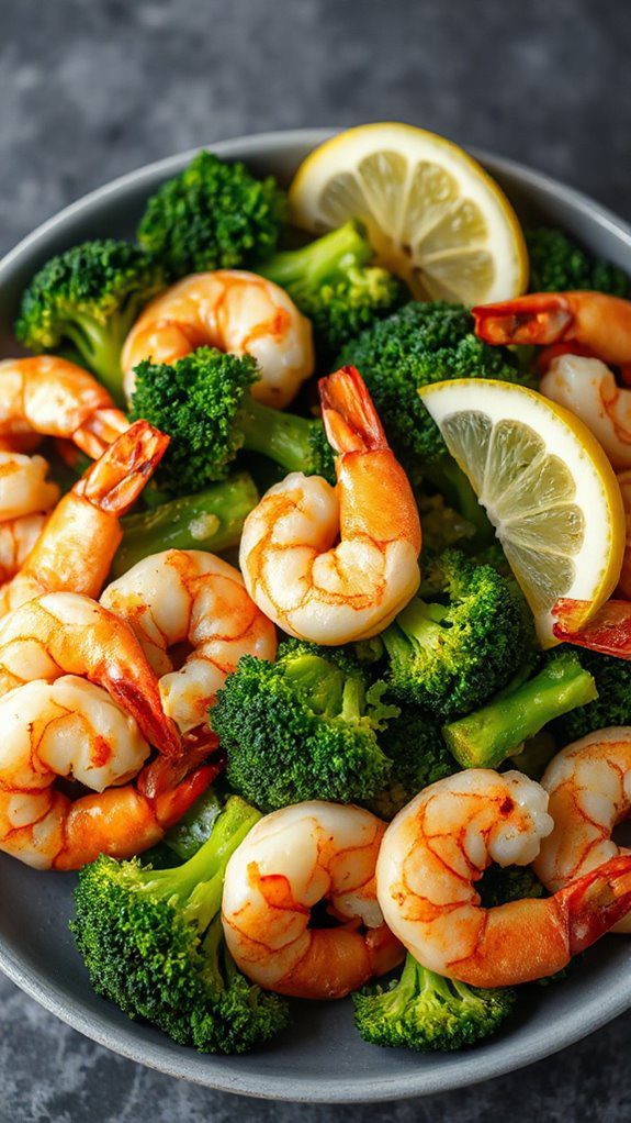 lemon infused shrimp broccoli dish lemon infused shrimp broccoli dish