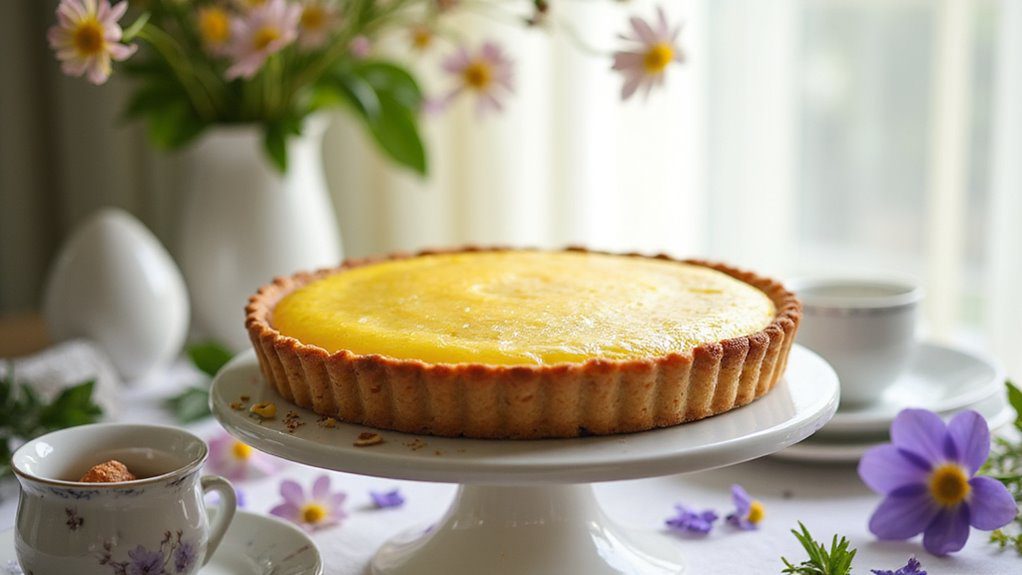 lemon tart with almond crust