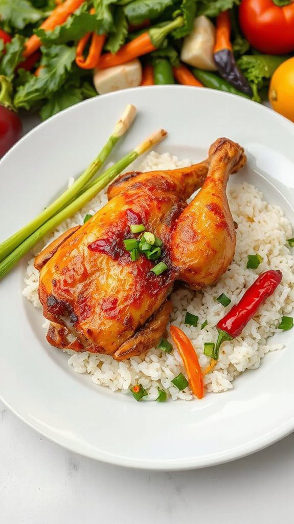 lemongrass chicken rice bowl