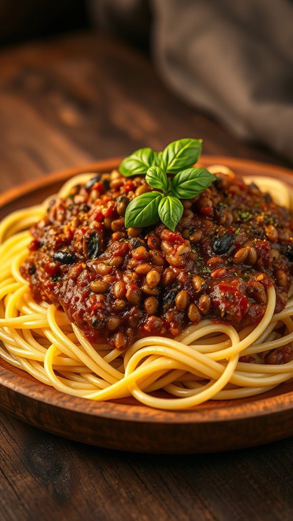 lentil mushroom pasta sauce