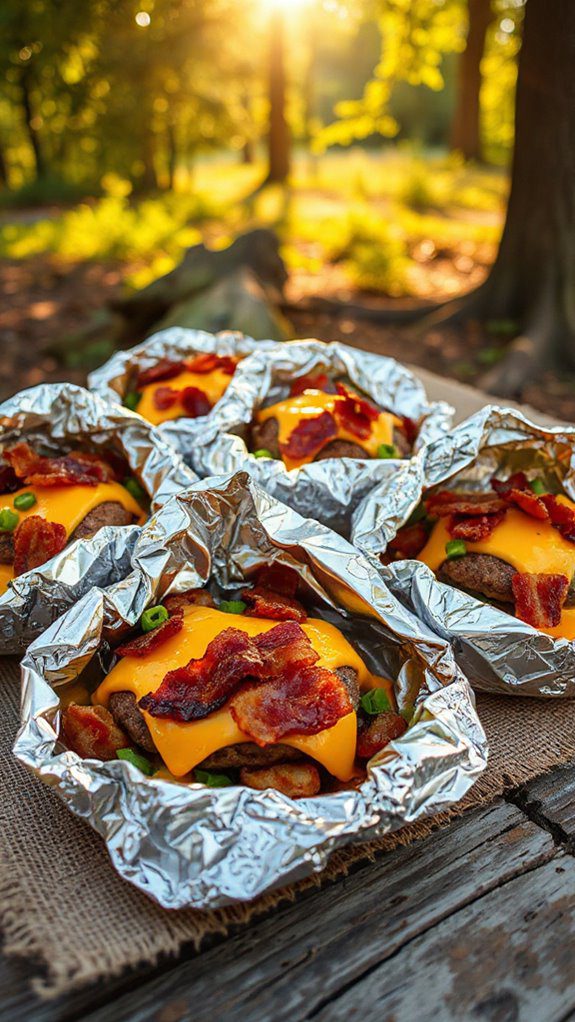 loaded potato burger packets