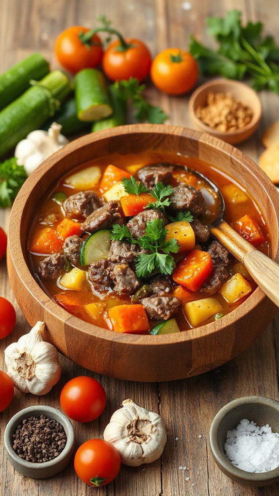 low carb vegetable beef soup