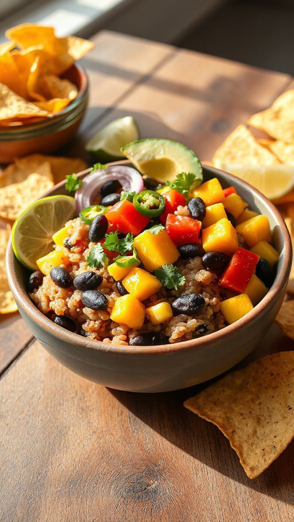 mango black bean bowl