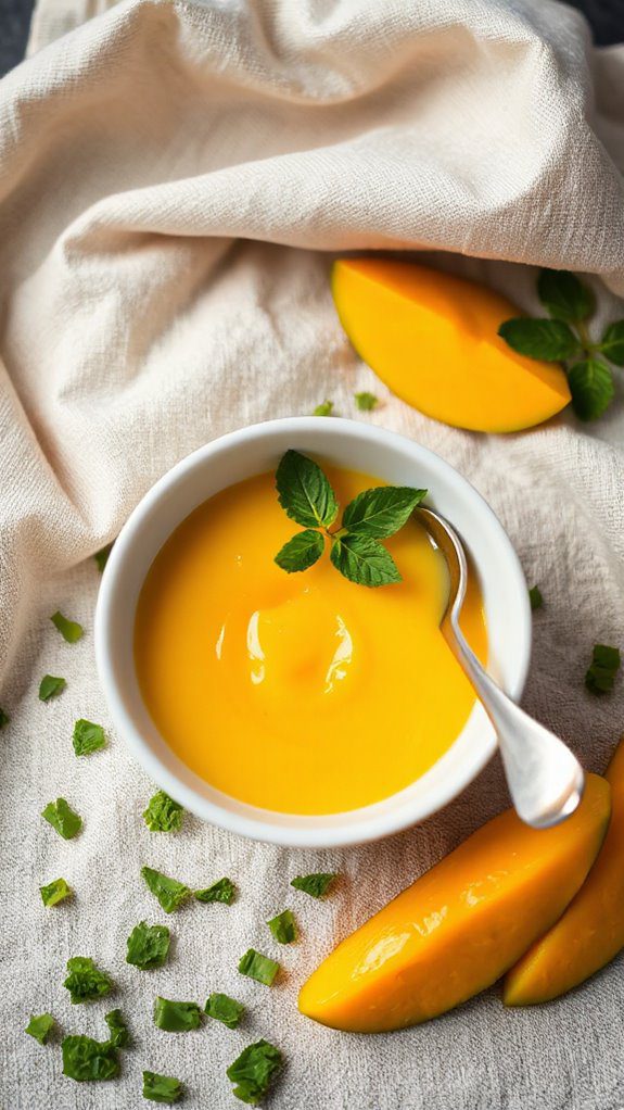 mango flavored creamy dessert