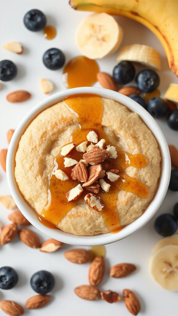 maple almond protein pancakes