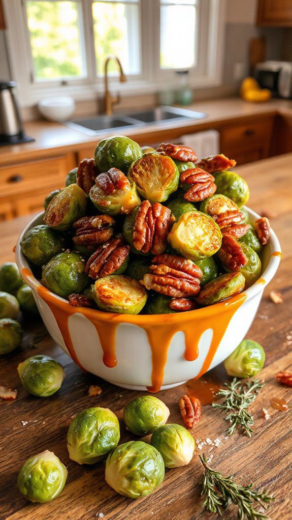 maple glazed brussels sprouts
