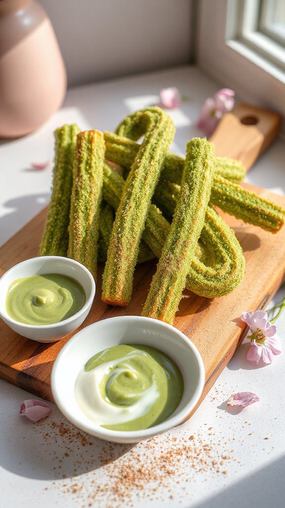 matcha flavored churros treat