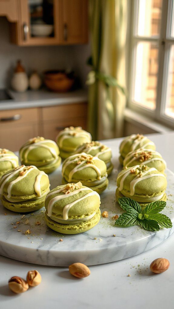 matcha flavored coconut macaroons matcha flavored coconut macaroons