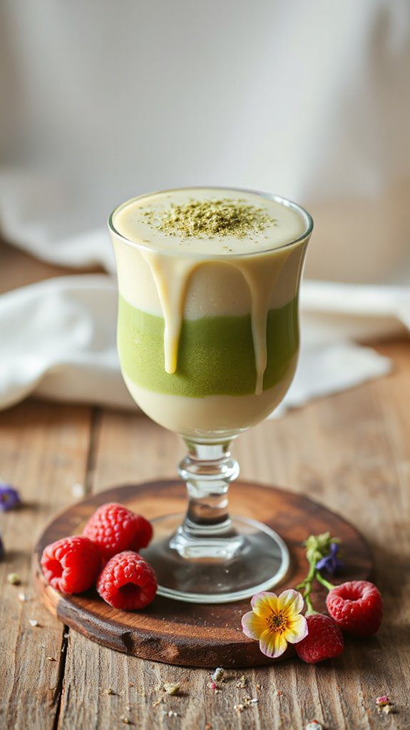 matcha panna cotta dessert matcha panna cotta dessert