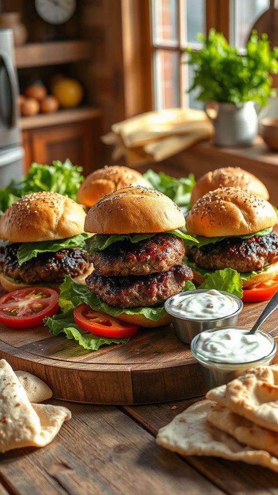 mediterranean flavored lamb patties