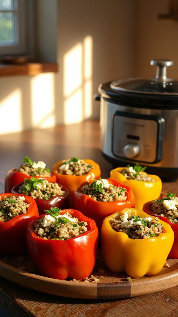 mediterranean inspired stuffed peppers mediterranean inspired stuffed peppers