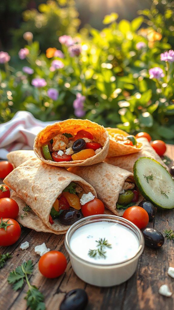 mediterranean style chicken wraps mediterranean style chicken wraps