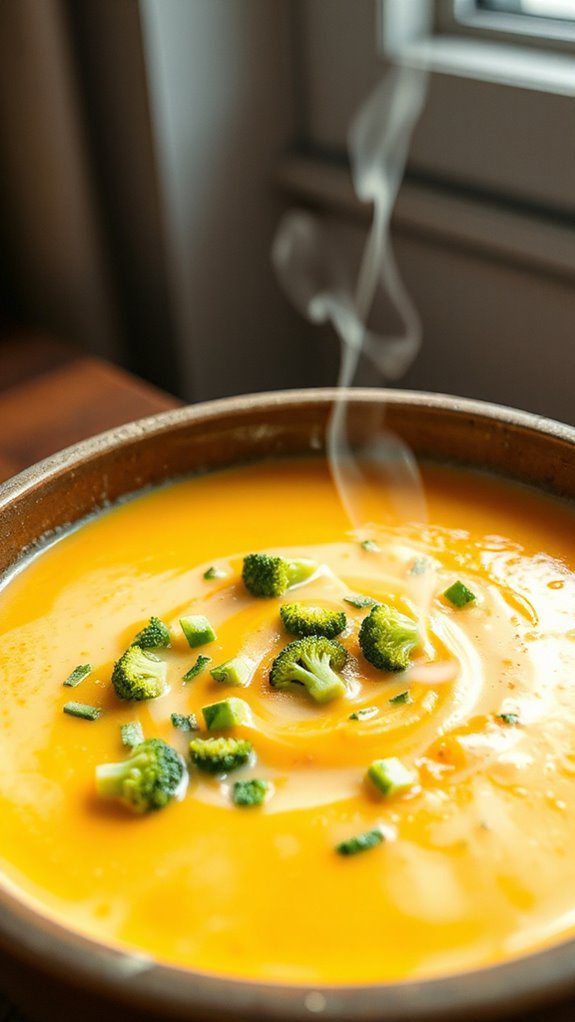 microwave broccoli cheddar soup
