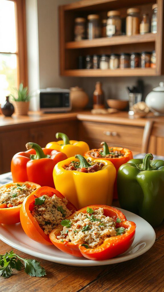 microwave cooked stuffed peppers microwave cooked stuffed peppers