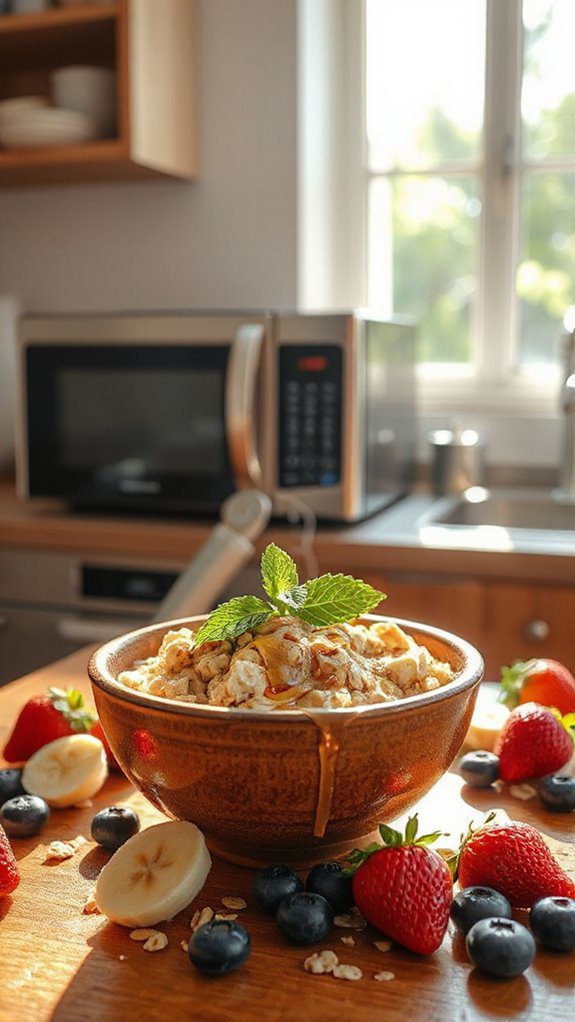 microwave oatmeal with fruit