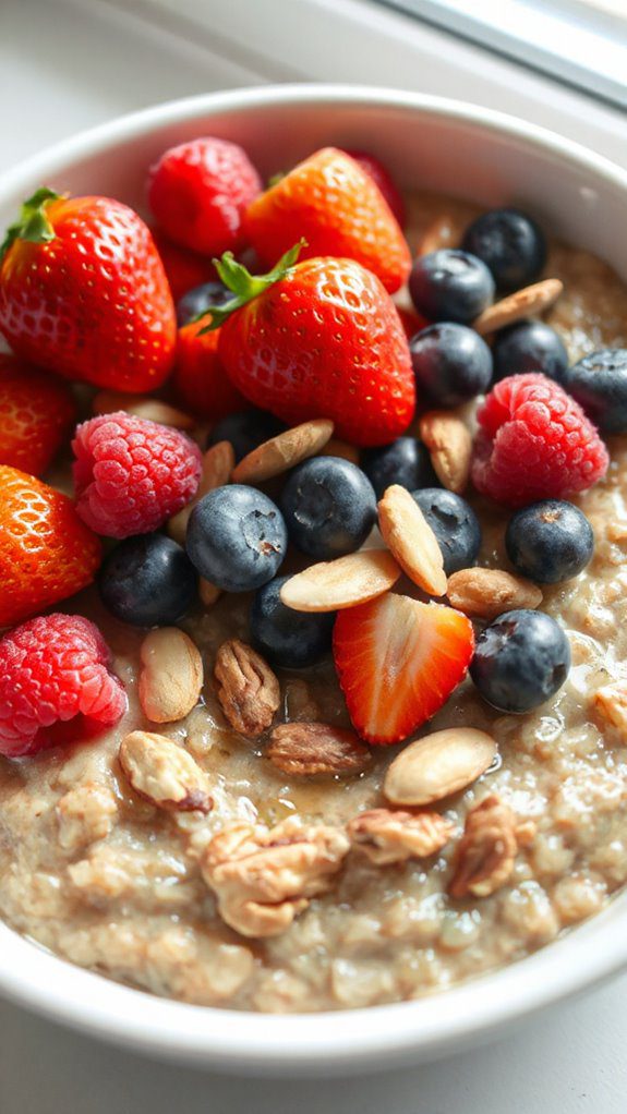 microwave oatmeal with toppings