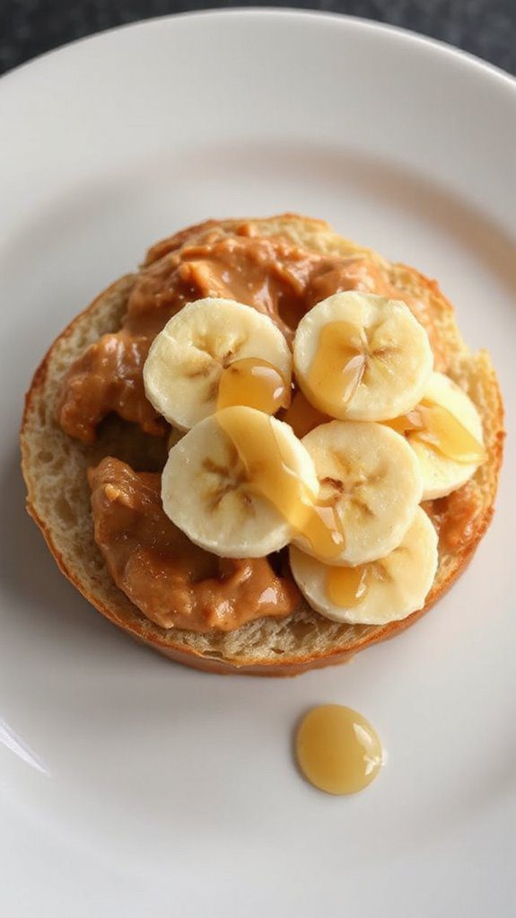 microwave peanut butter banana