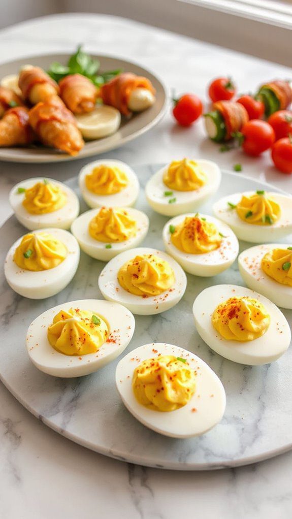 microwave prepared deviled eggs
