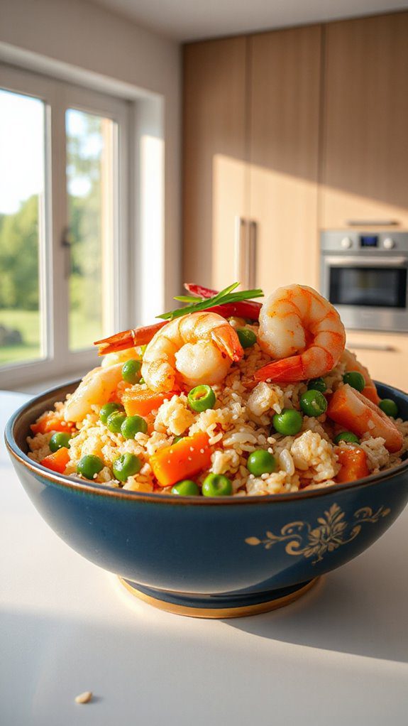 microwave shrimp fried rice