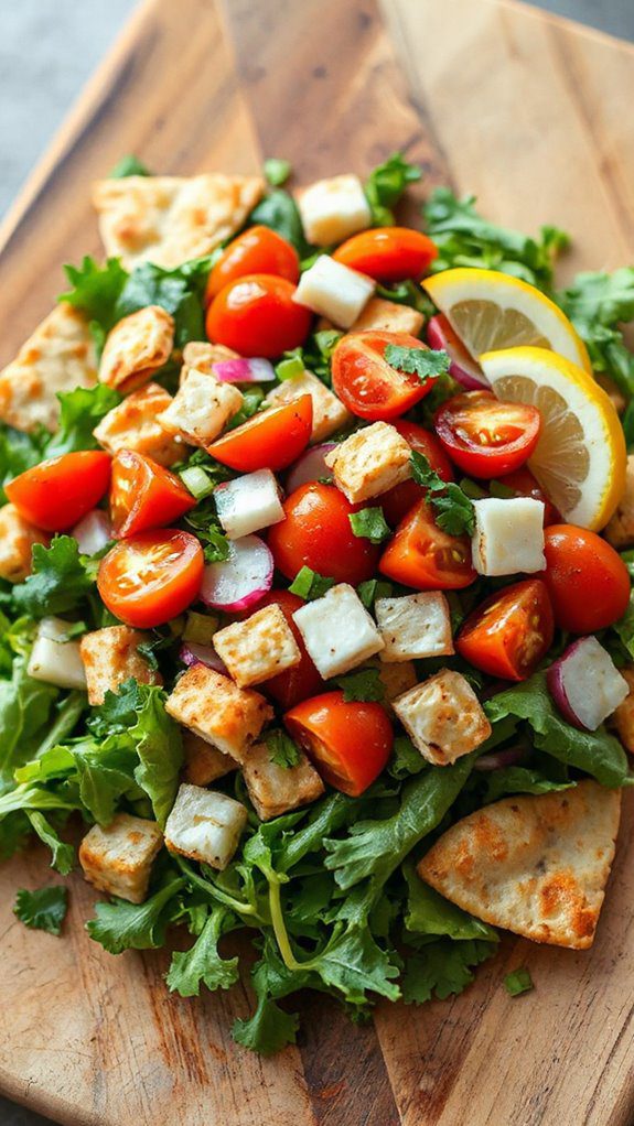 microwaveable fattoush salad recipe