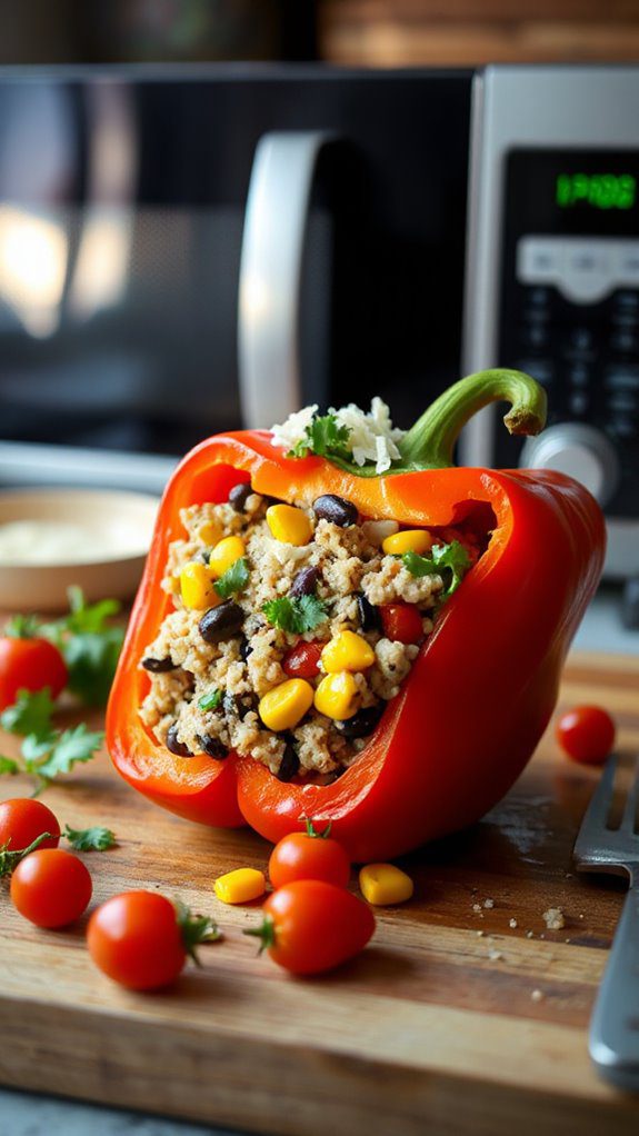 microwaveable pepper dish preparation