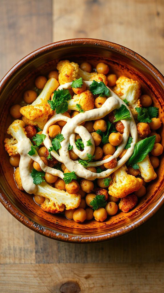 middle eastern cauliflower bowl middle eastern cauliflower bowl