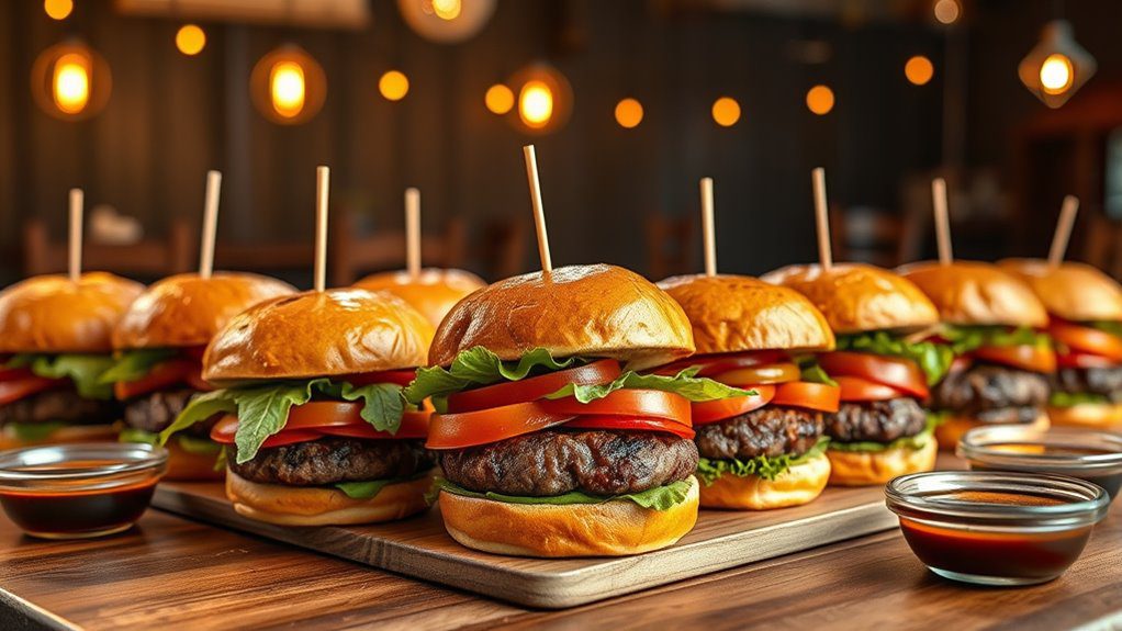 mini bbq burger sandwiches