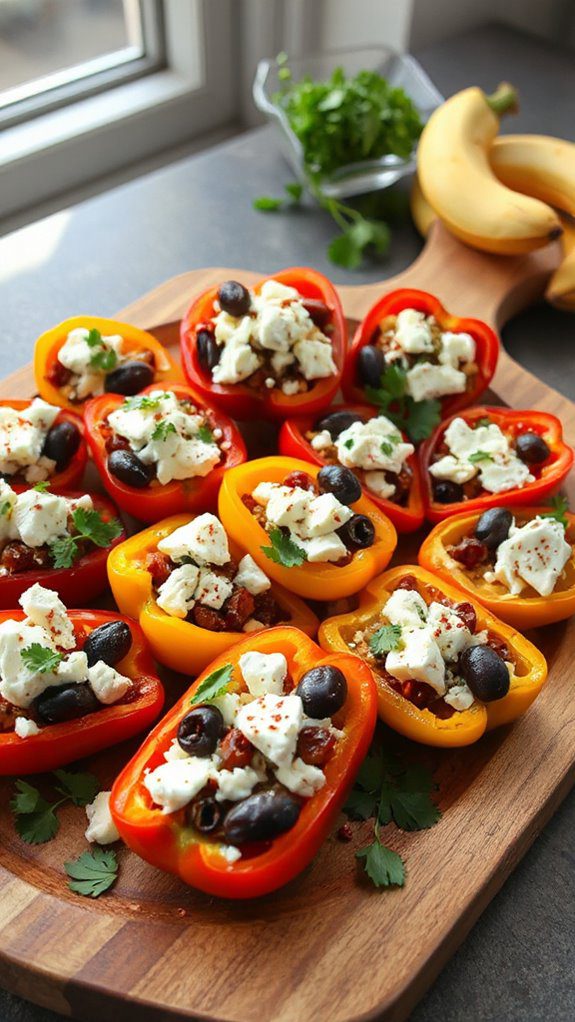 mini peppers filled mediterranean style