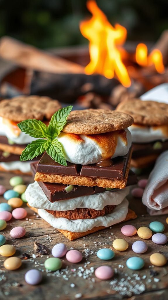 minty chocolatey campfire treat