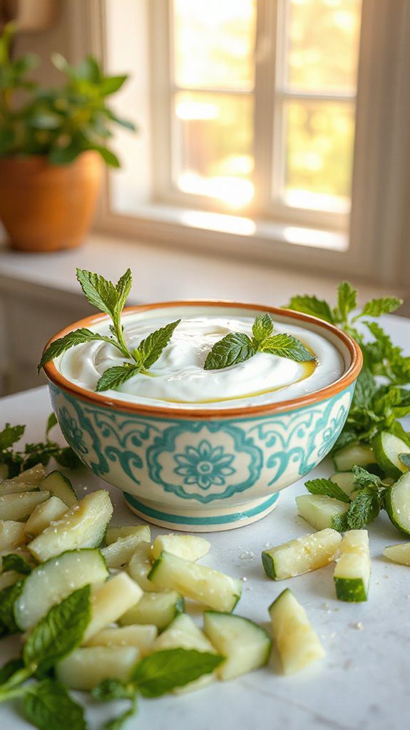 minty cucumber yogurt sauce