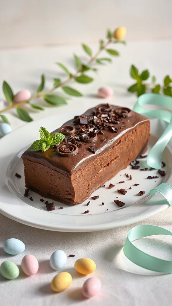 minty dark chocolate dessert