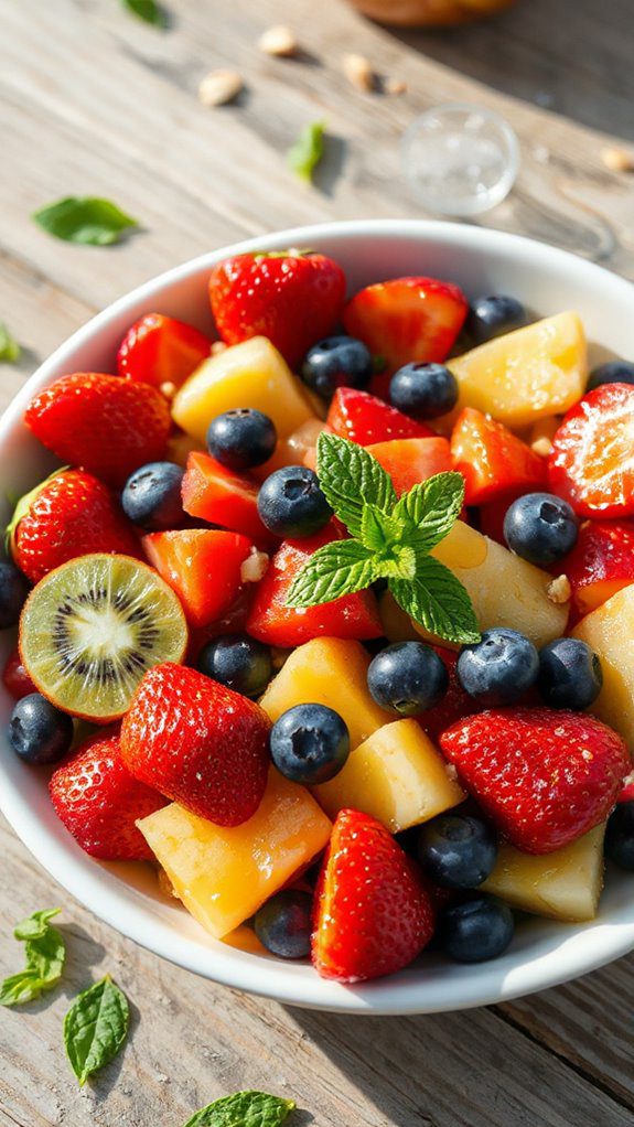 minty fresh fruit salad
