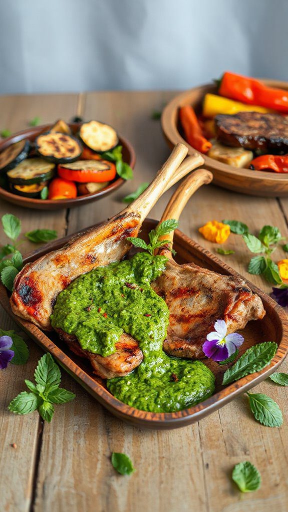 minty grilled lamb chops