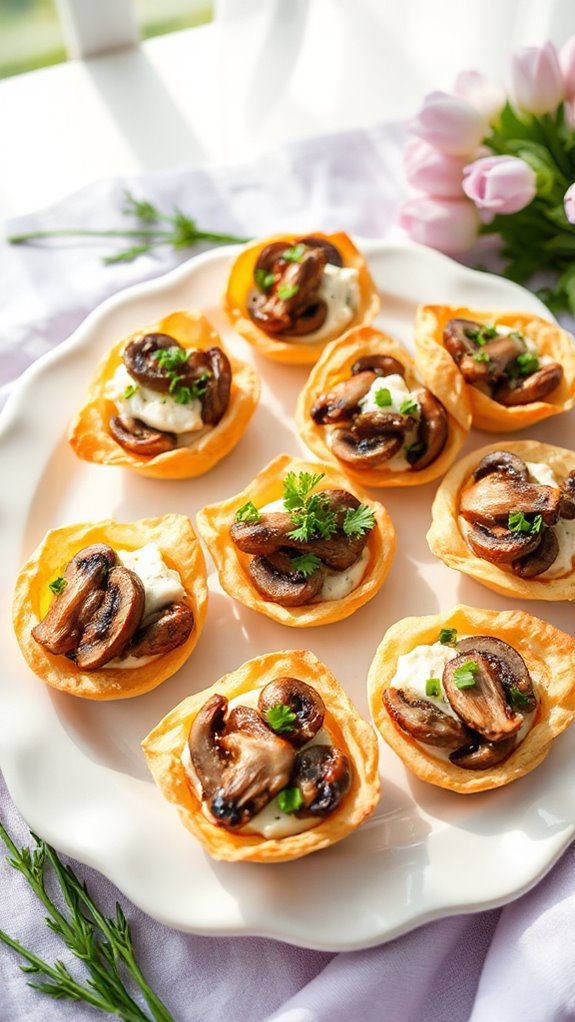 mushroom goat cheese tarts