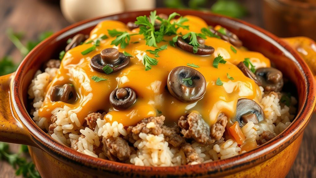 mushroom hamburger rice casserole mushroom hamburger rice casserole