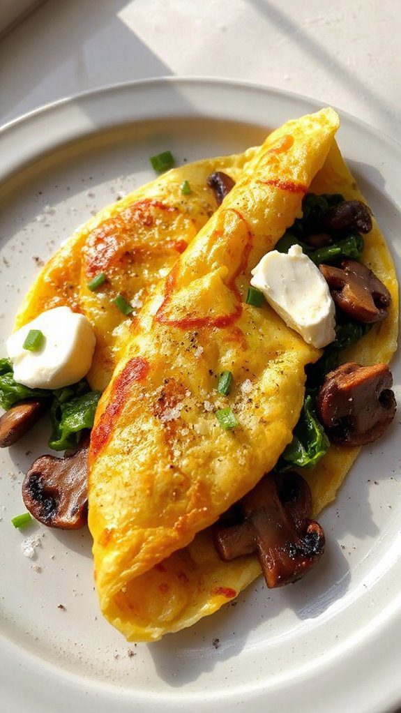 mushroom spinach egg dish mushroom spinach egg dish