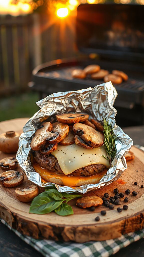 mushroom swiss burger recipe