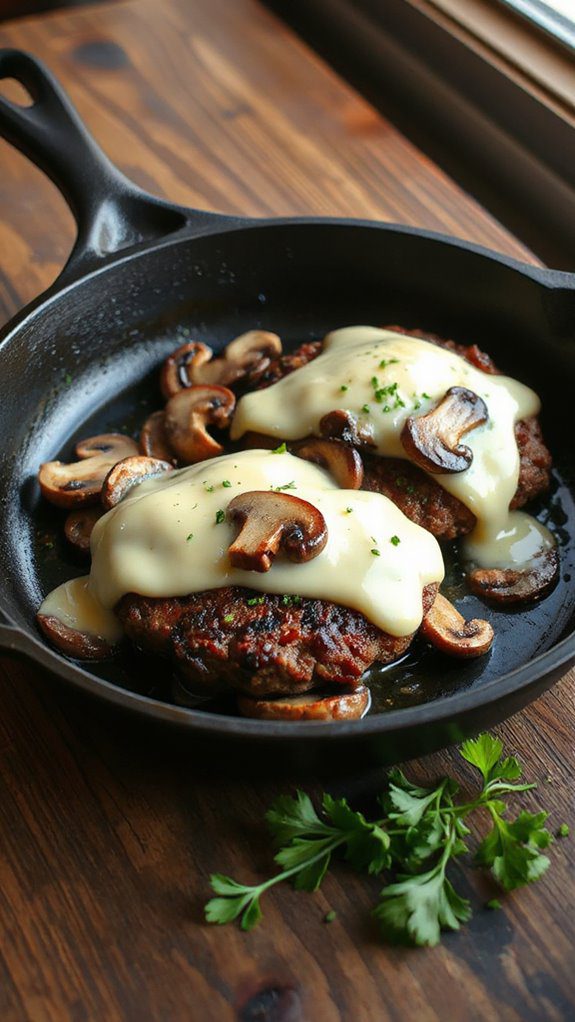 mushroom swiss burger recipe